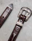 Tory Leather x Frans Boone Western Bridle Leather Belt 1″ Havana