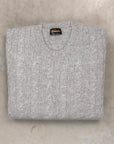 Drumohr Cashmere Treccia Crew Neck Grigio Chiaro