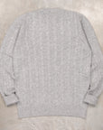 Drumohr Cashmere Treccia Crew Neck Grigio Chiaro