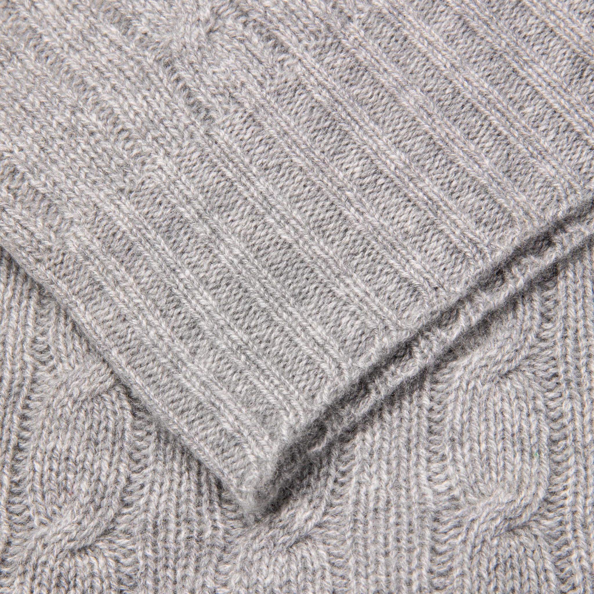 Drumohr Cashmere Treccia Crew Neck Grigio Chiaro