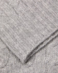 Drumohr Cashmere Treccia Crew Neck Grigio Chiaro