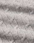 Drumohr Cashmere Treccia Crew Neck Grigio Chiaro