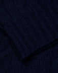 Drumohr Cashmere Treccia Crew Neck Blu Notte