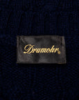 Drumohr Cashmere Treccia Crew Neck Blu Notte