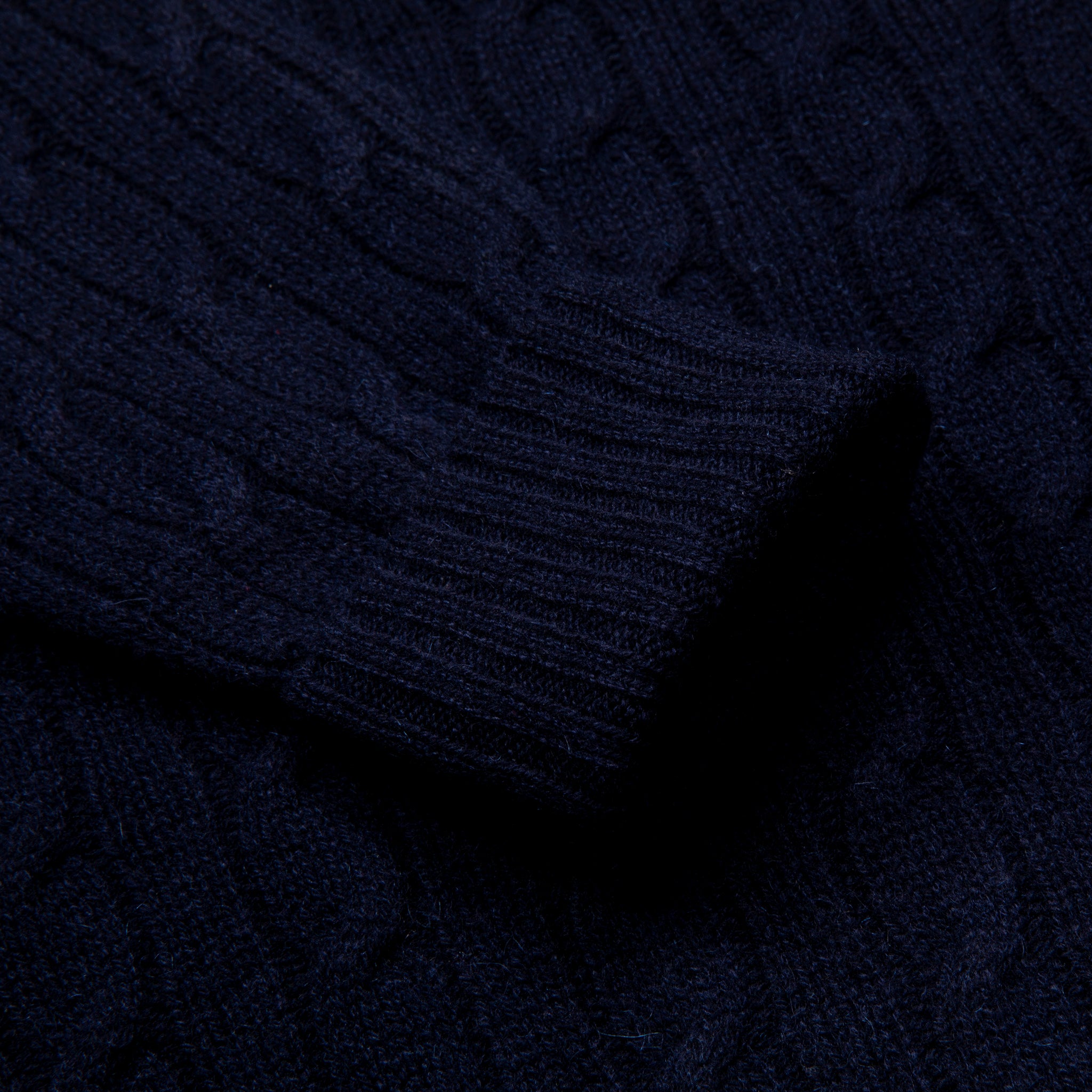 Drumohr Cashmere Treccia Crew Neck Blu Notte