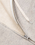 Velva Sheen Loopwheeler Zip-up Hoodie Heather Grey