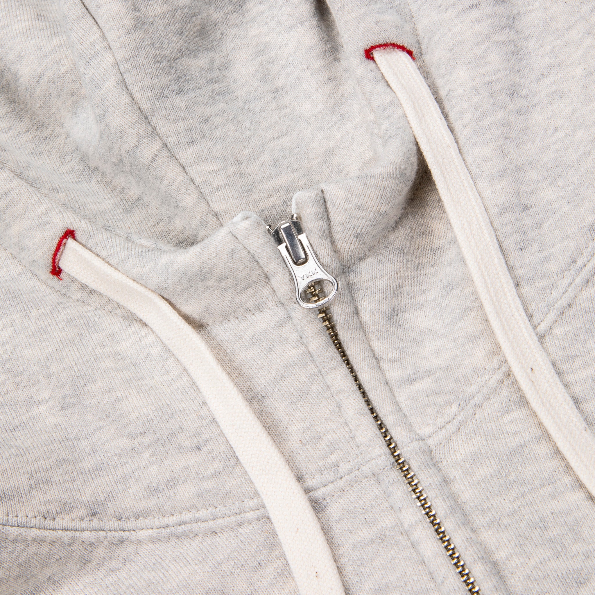 Velva Sheen Loopwheeler Zip-up Hoodie Heather Grey