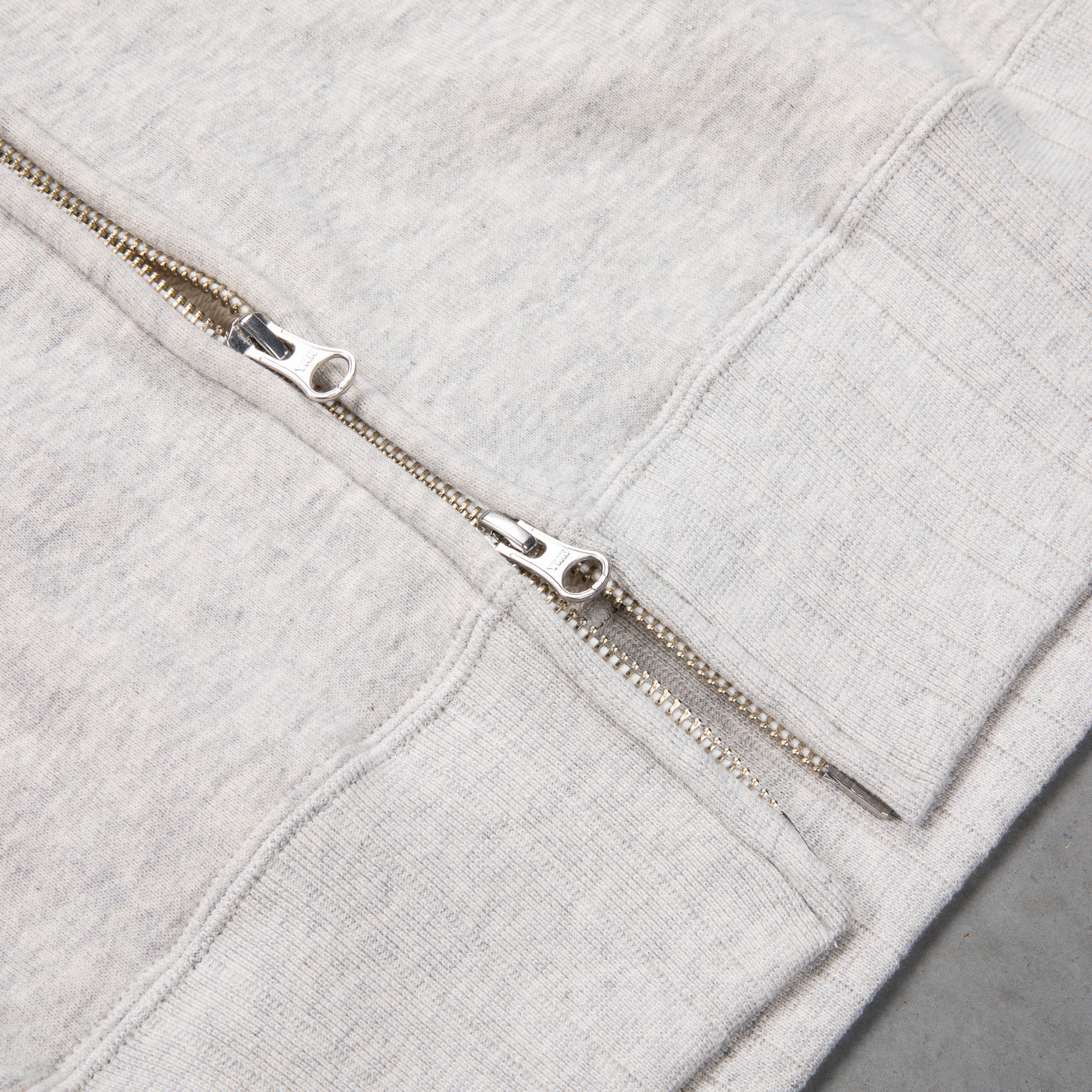 Velva Sheen Loopwheeler Zip-up Hoodie Heather Grey