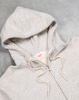 Velva Sheen Loopwheeler Zip-up Hoodie Heather Grey