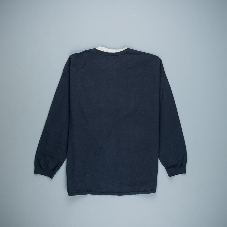 Remi Relief Heavy Cotton Double Neck LS Tee Navy