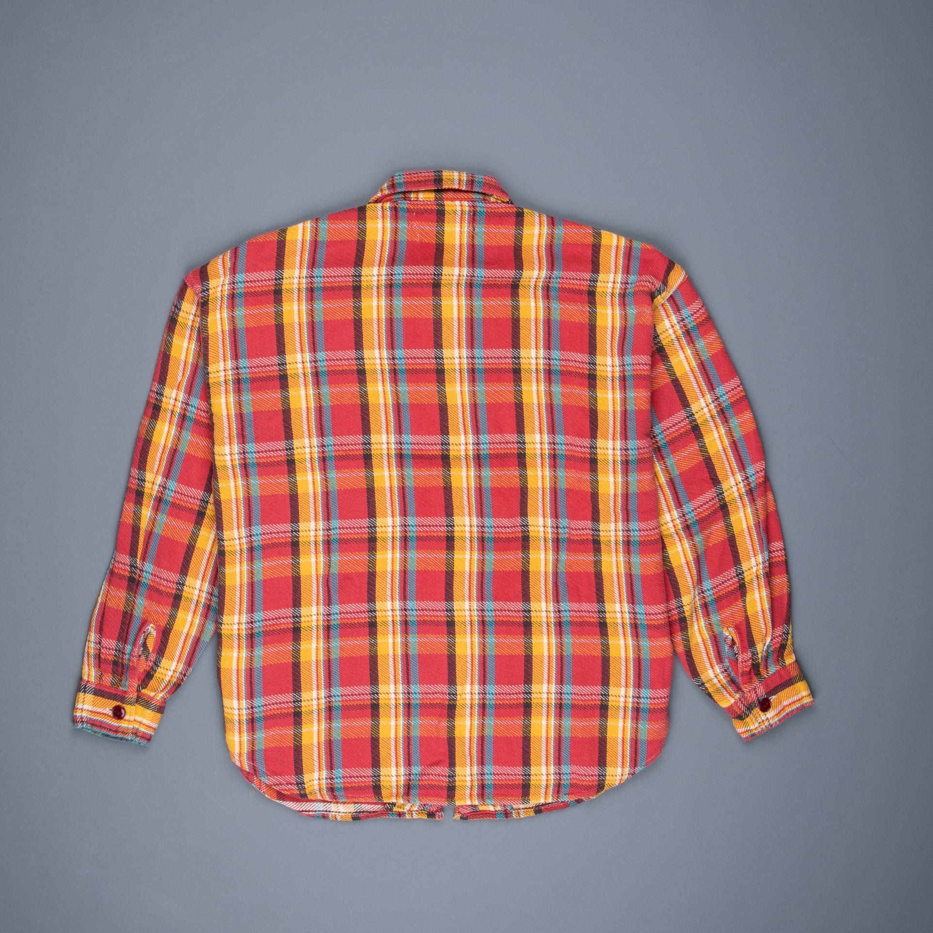 Remi Relief twill checked wide shirt red – Frans Boone Store