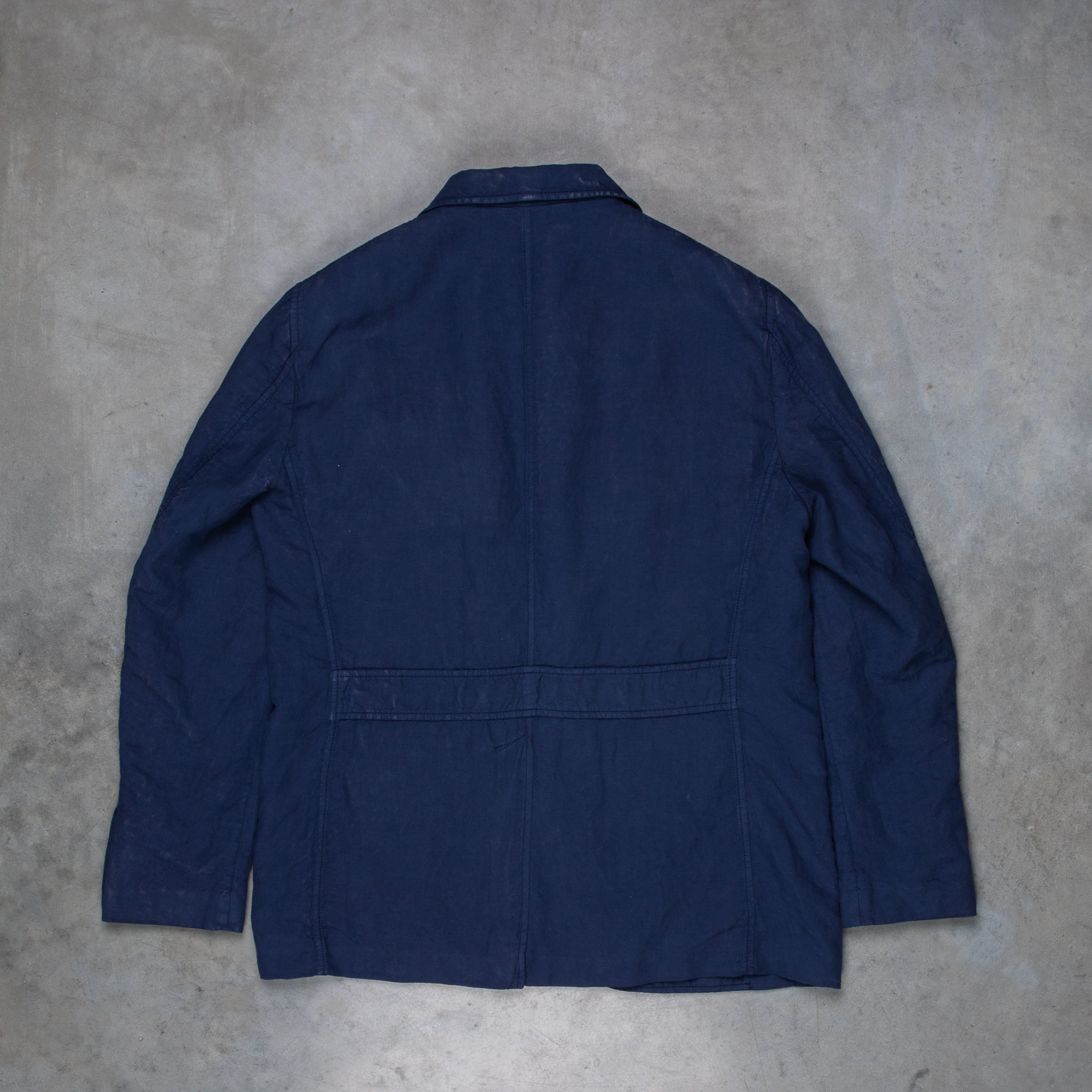 Caruso Panarea Safari Blazer Cottone Lino Lyocell Blu Frans