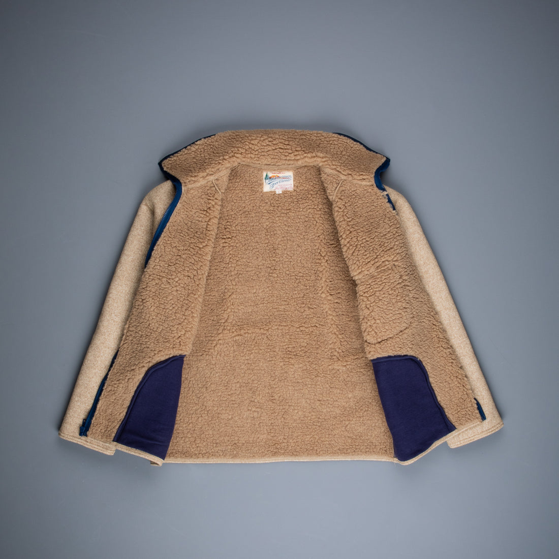 The Real McCoy's Outdoor Pile Cardigan Beige