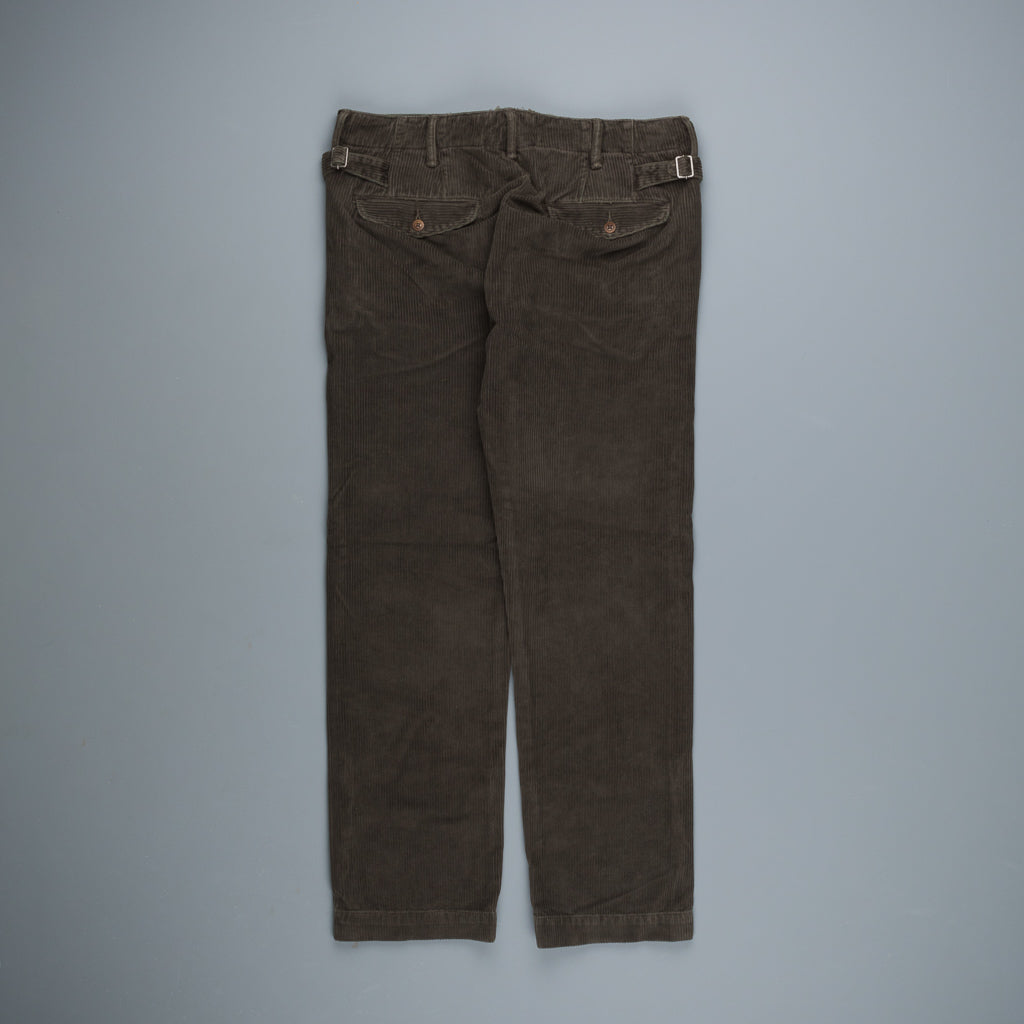 RRL Officer's Flat Pants Corduroy Brown