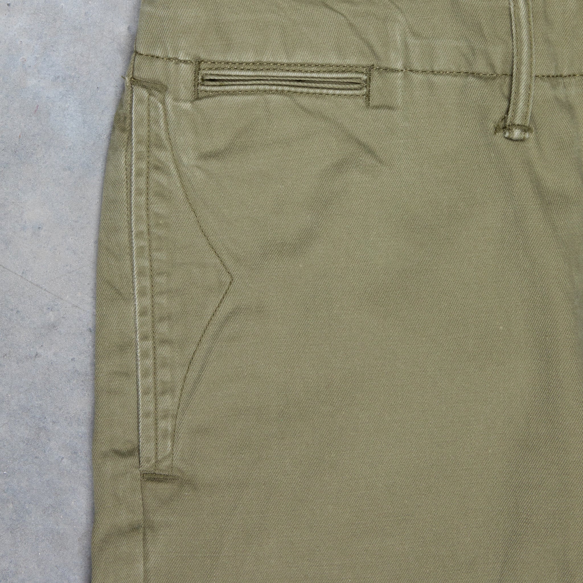 RRL Officer´s Chino Piece Dye Right Hand Twill Olive – Frans Boone 
