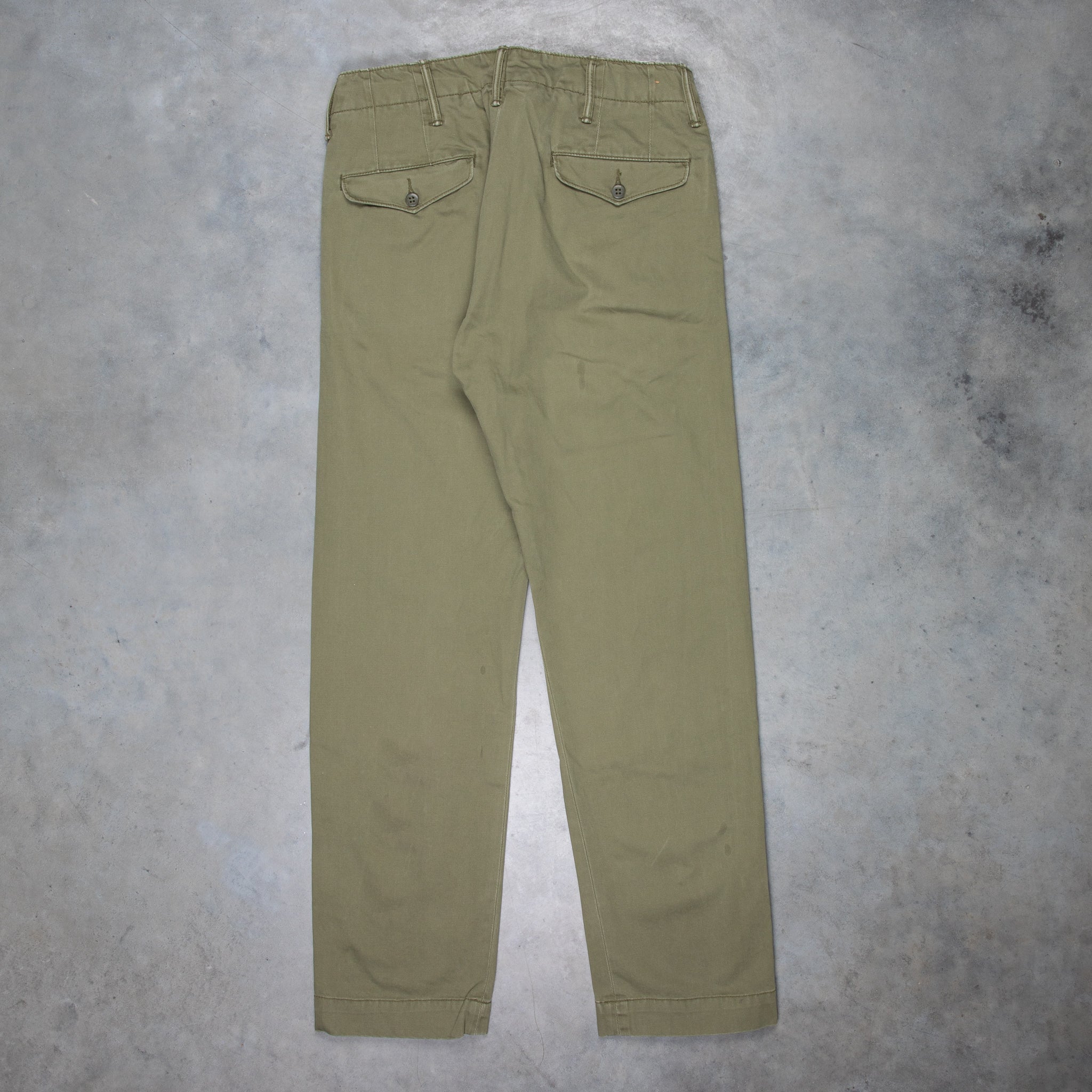 RRL Officer´s Chino Piece Dye Right Hand Twill Olive – Frans Boone 