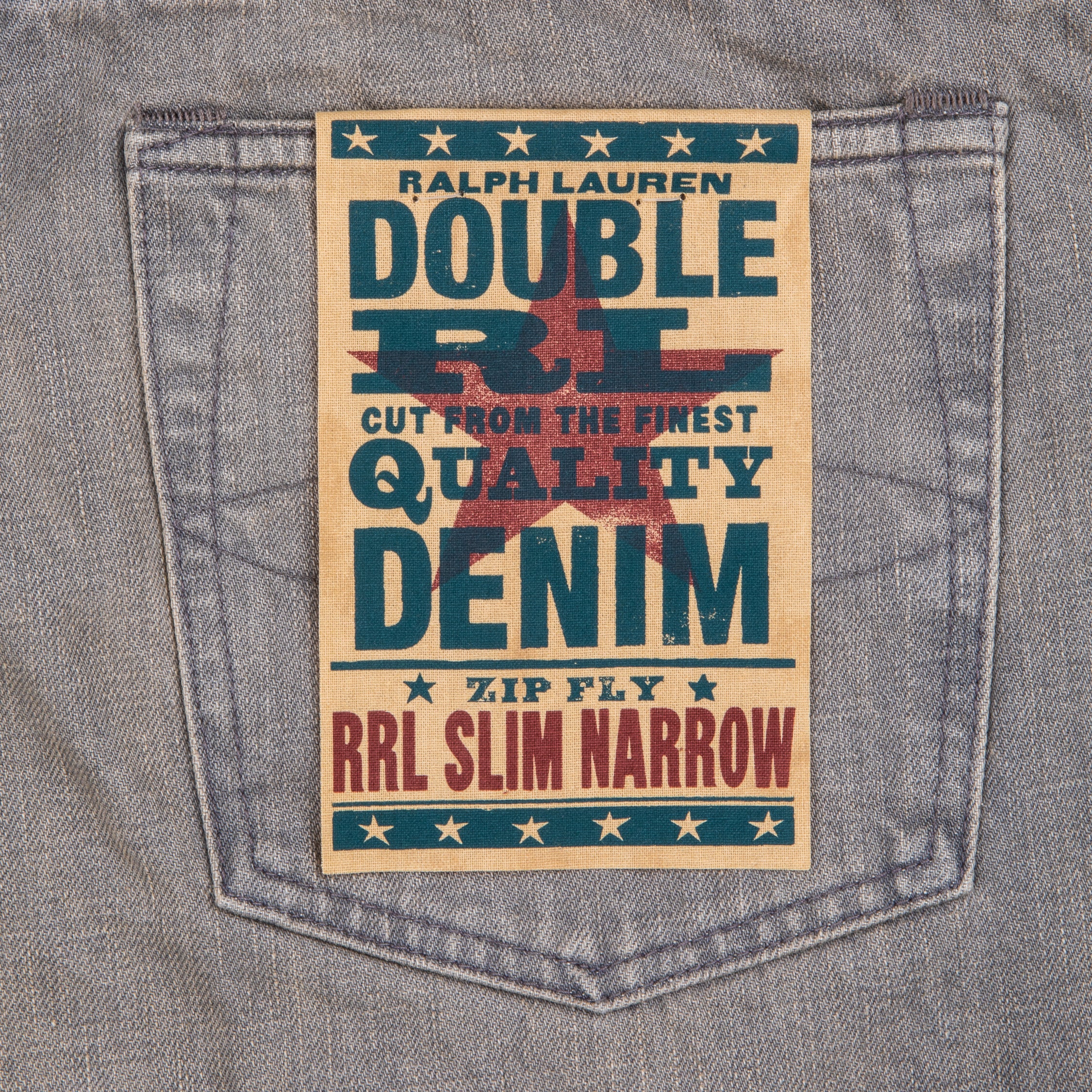 RRL Slim Narrow Cloudy Grey Wash – Frans Boone Store