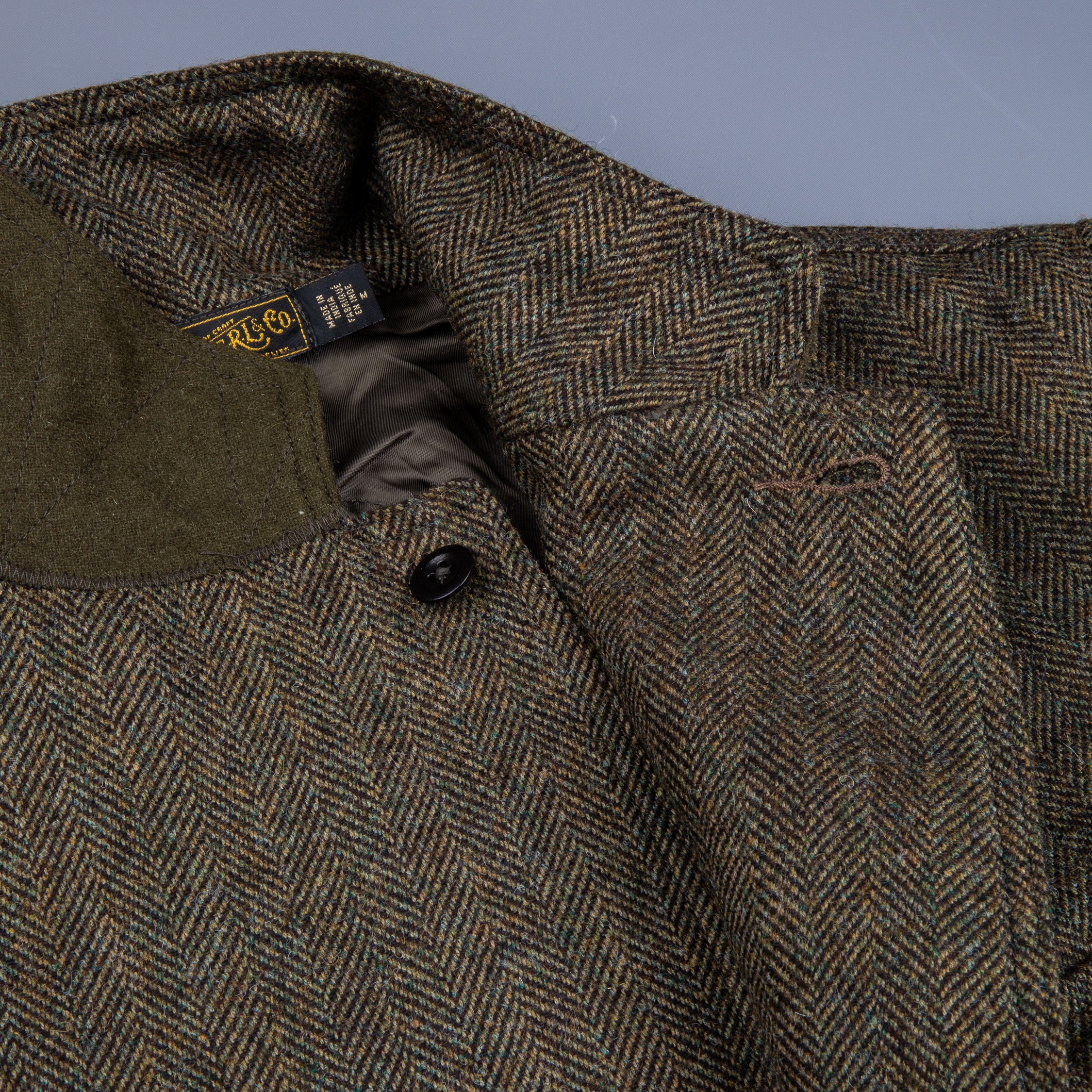 RRL Acklington Sportcoat Wool Cotton Herringbone Vintage
