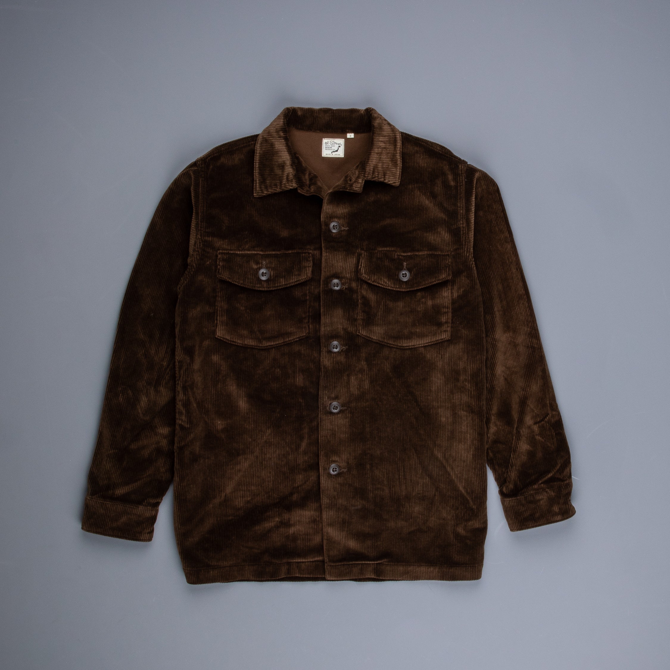 Orslow US Army Fatigue Shirt Corduroy Dark Brown – Frans Boone Store