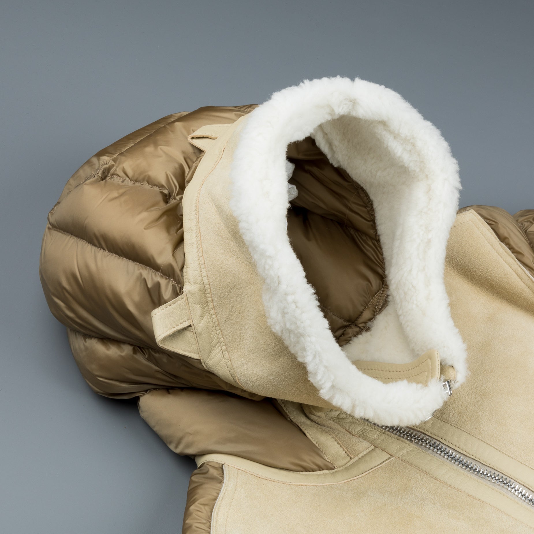 Ten c shearling hooded on sale liner