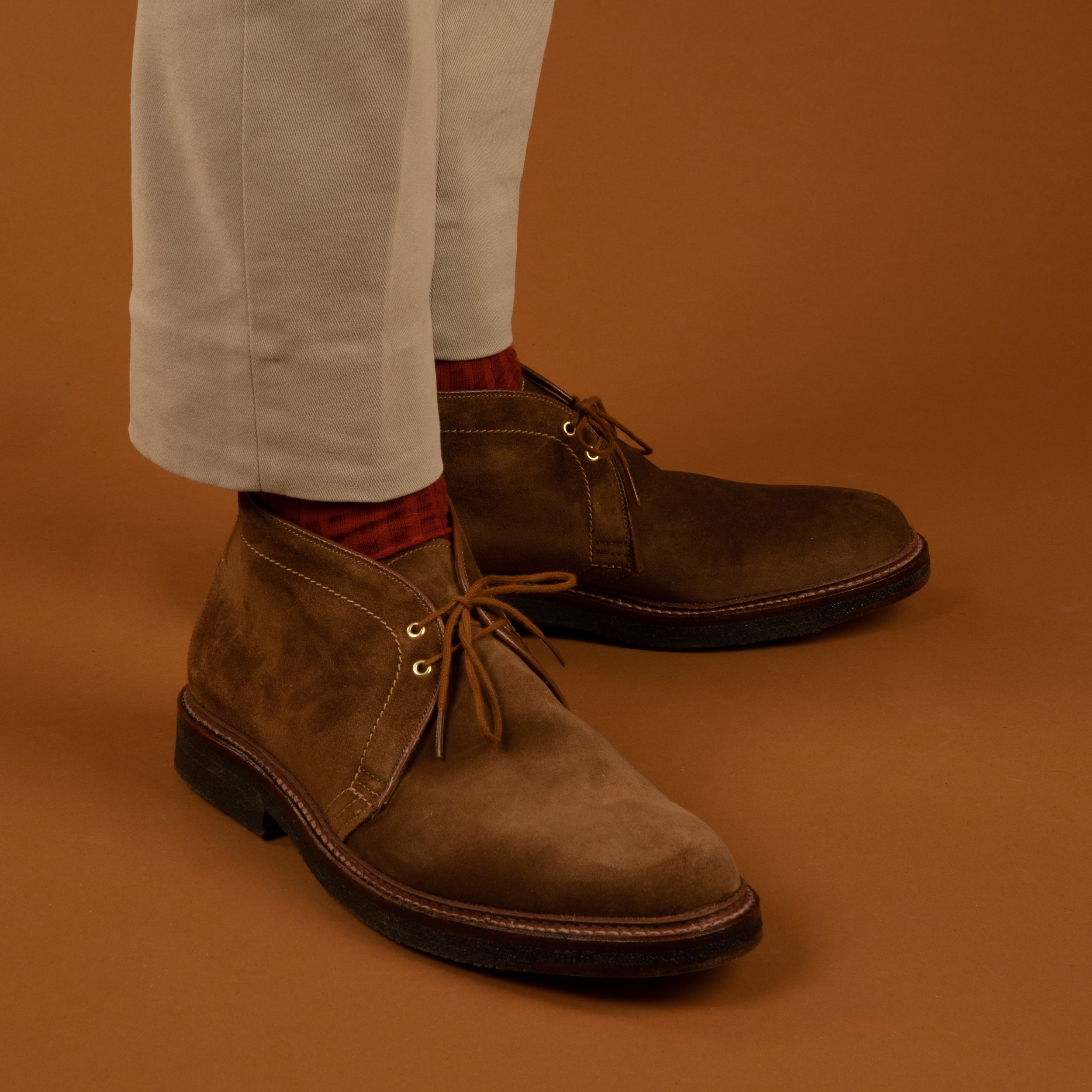 Alden x Frans Boone Chukka Snuff Suede on Crepe Sole Frans Boone