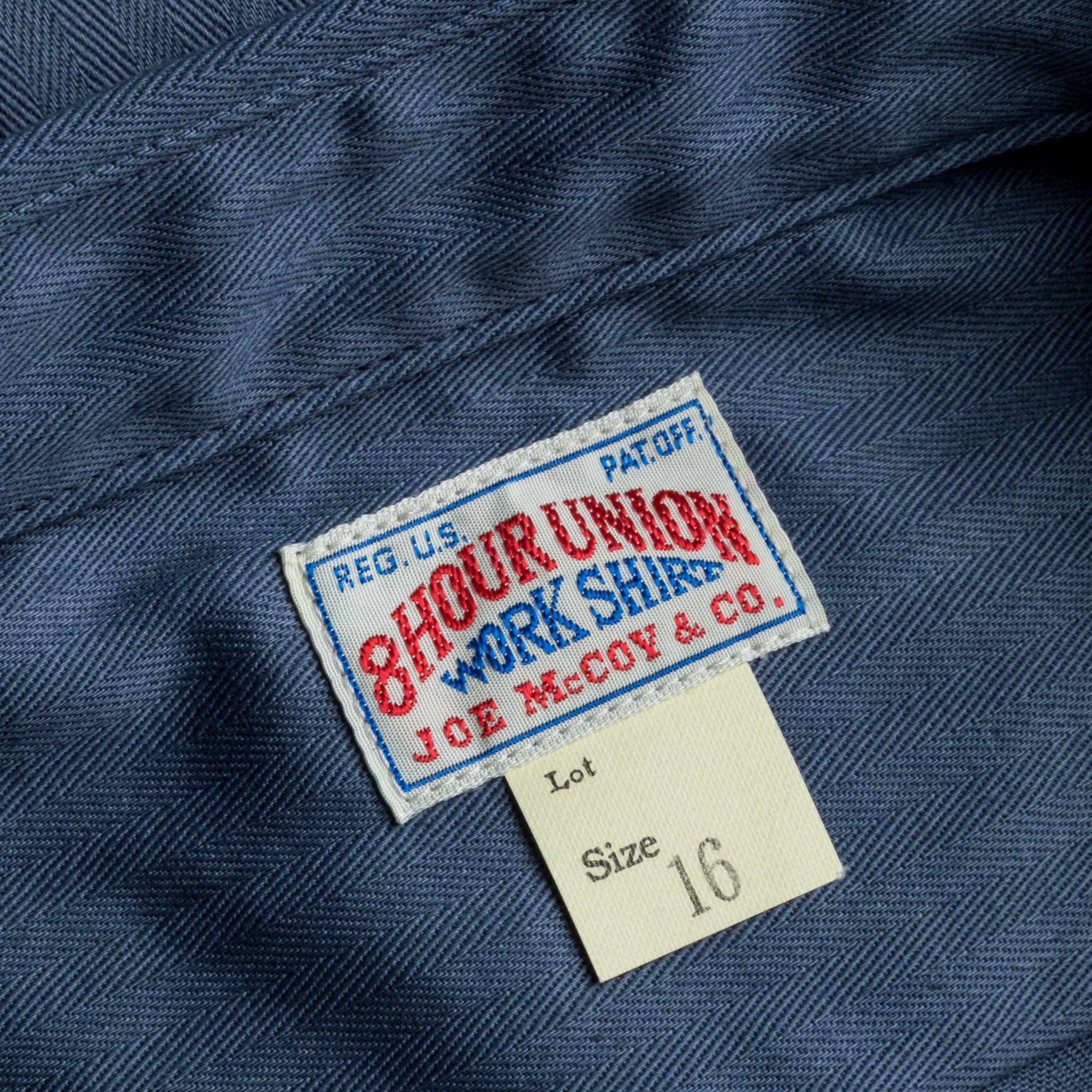 The Real McCoy's 8HU HBT Workshirt SS Stroh's Ink Blu