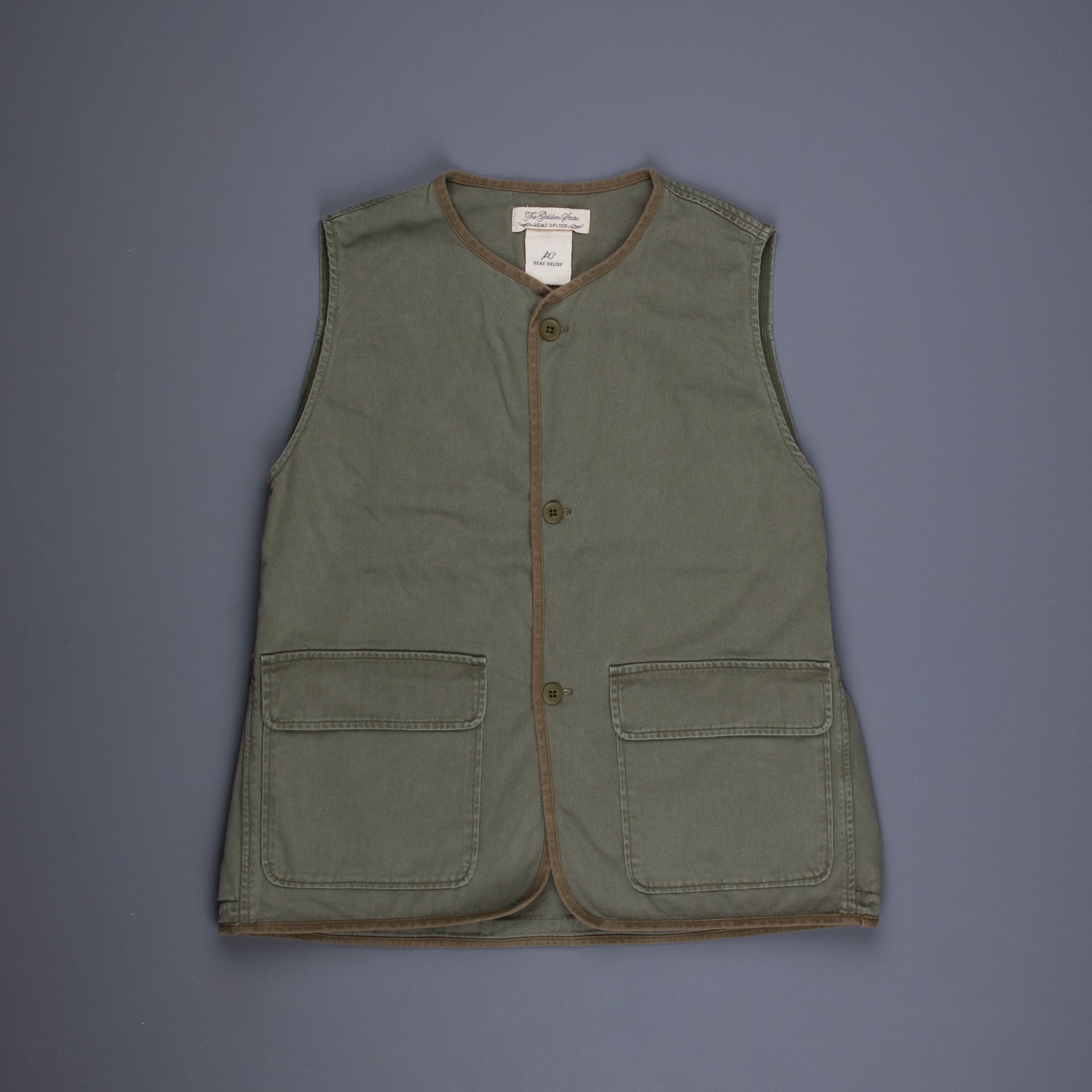 Remi Relief Militairy Satin Vest Khaki – Frans Boone Store