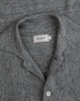 The Real McCoy's Cotton Rib Knit Collared Shirt Gray