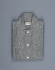 The Real McCoy's Cotton Rib Knit Collared Shirt Gray