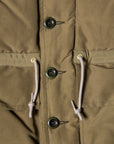 The Real McCoy's Cotton / Nylon Hooded Down Jacket Olive