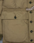 The Real McCoy's Cotton / Nylon Hooded Down Jacket Olive