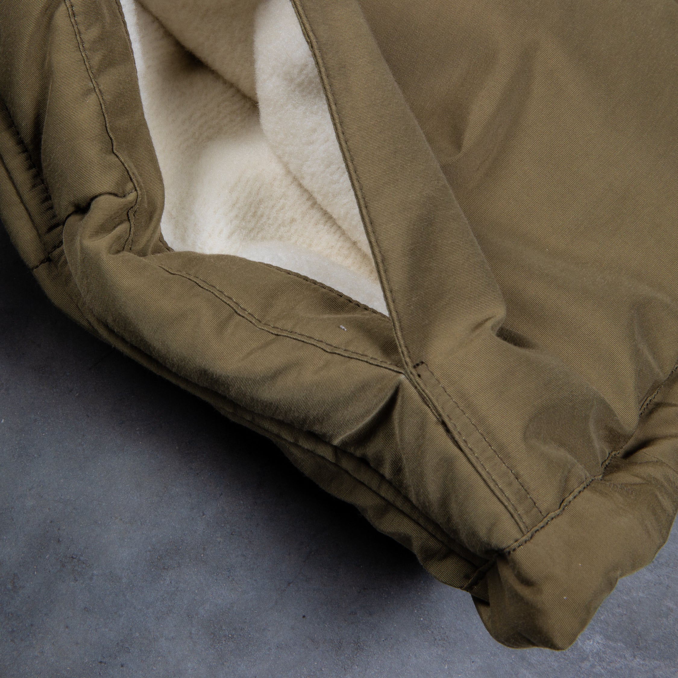 The Real McCoy&#39;s Cotton / Nylon Hooded Down Jacket Olive