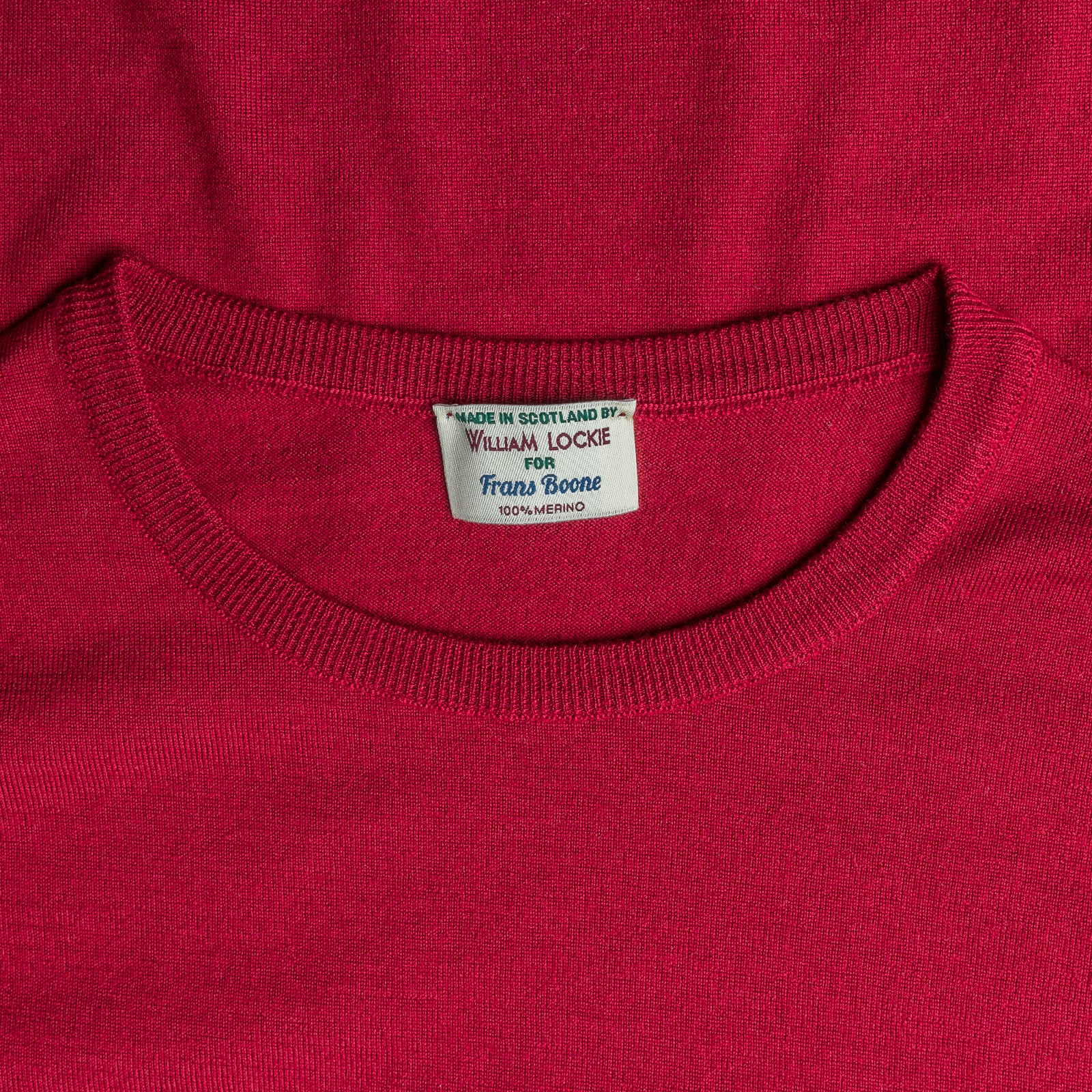 William Lockie x Frans Boone 30 gauge Loro Piana Merino's Crew Neck Ch ...