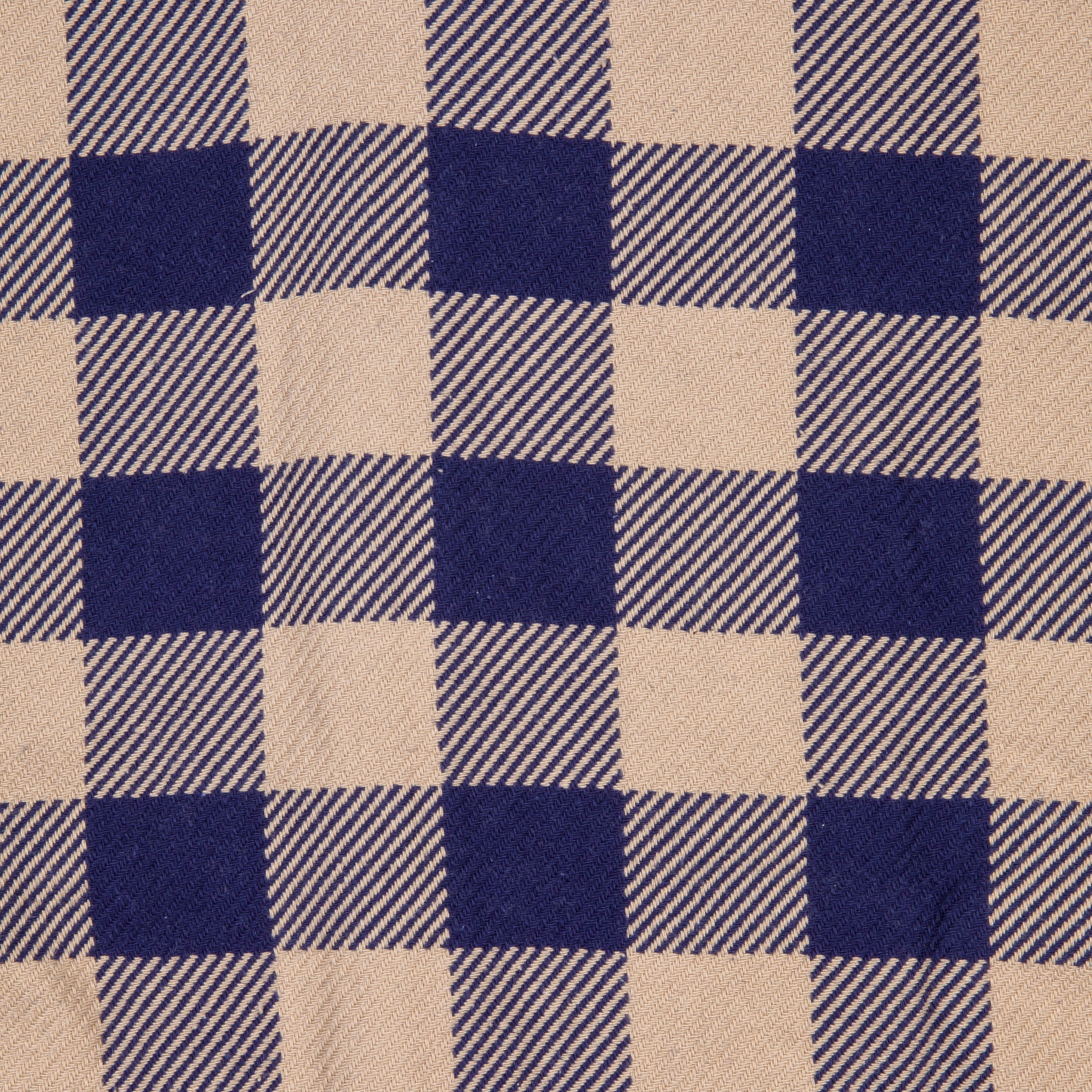 The Real McCoy's 8HU Buffalo Check Flannel Shirt Beige - Blue