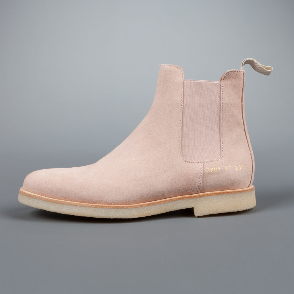 Common Projects Woman by Common Projects Chelsea boot in Blush Suede ...