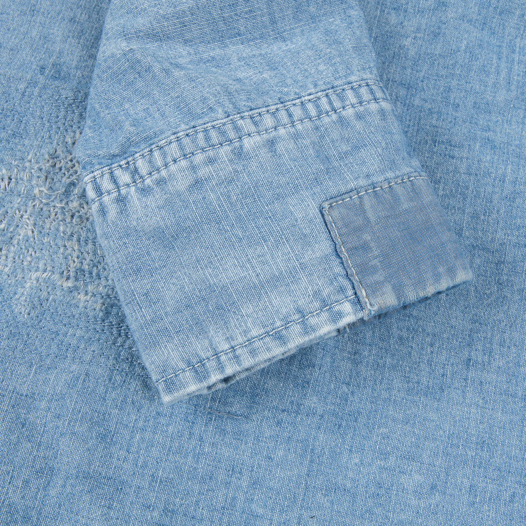 Remi Relief Chambray Western Shirt Used Blue