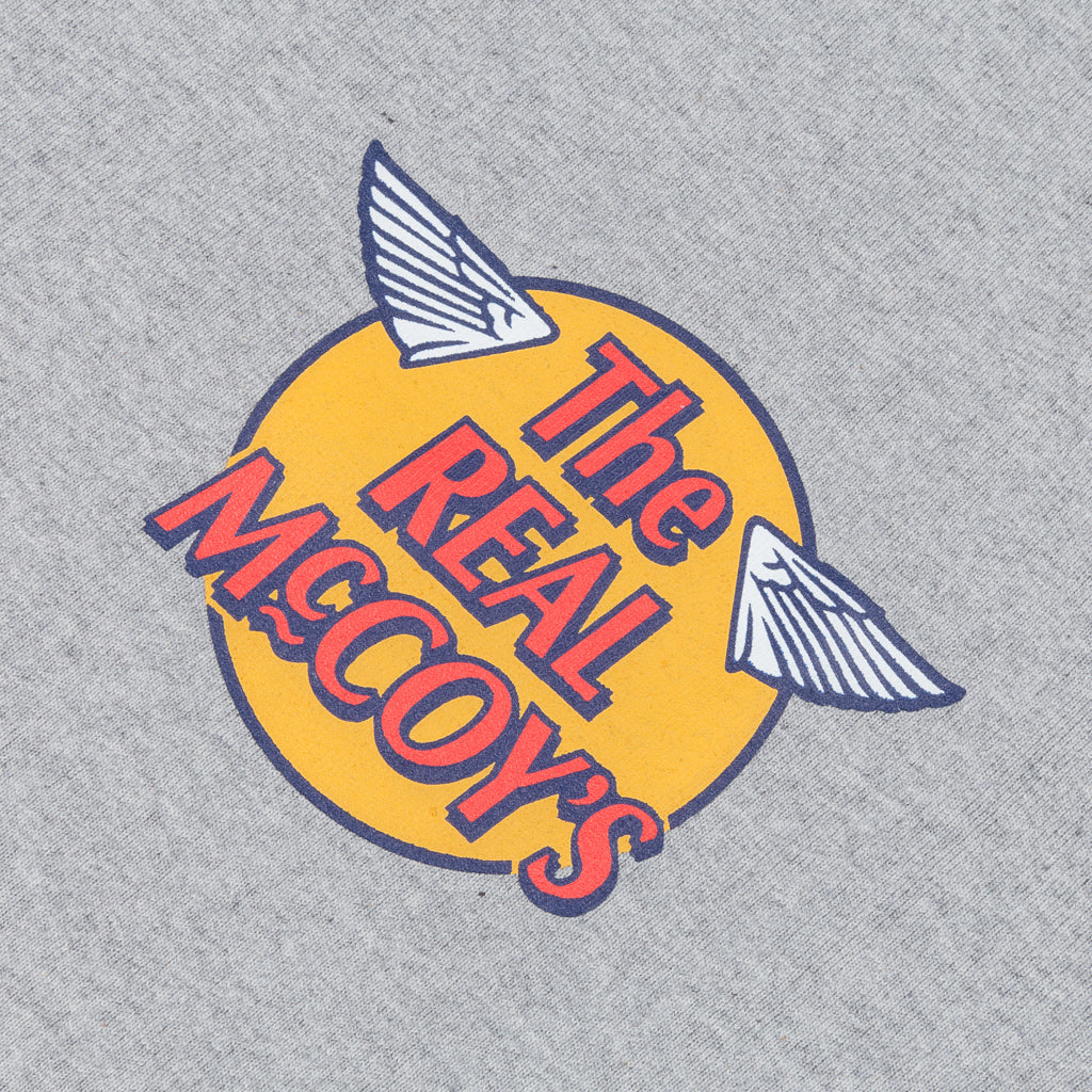 The Real McCoy´s Logo L/S Tee gray – Frans Boone Store