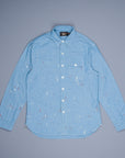 RRL Painted Chambray Workshirt Reactive Blue