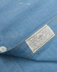 RRL Painted Chambray Workshirt Reactive Blue