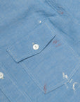 RRL Painted Chambray Workshirt Reactive Blue