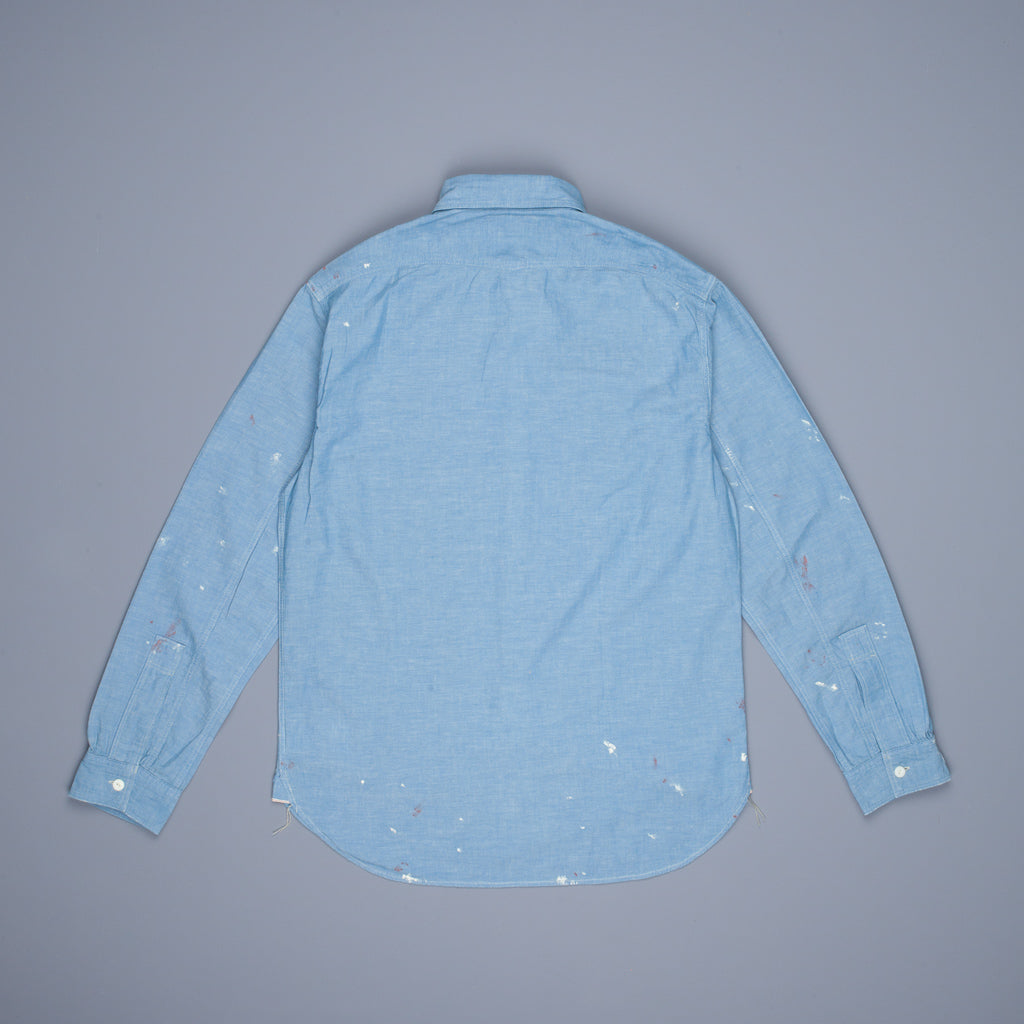 RRL Painted Chambray Workshirt Blue – Store Reactive Boone Frans