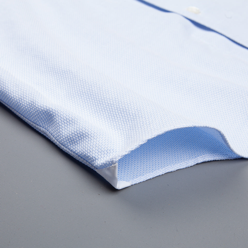 Finamore Milano Shirt Ustica collar Giro Inghlese blu – Frans Boone Store