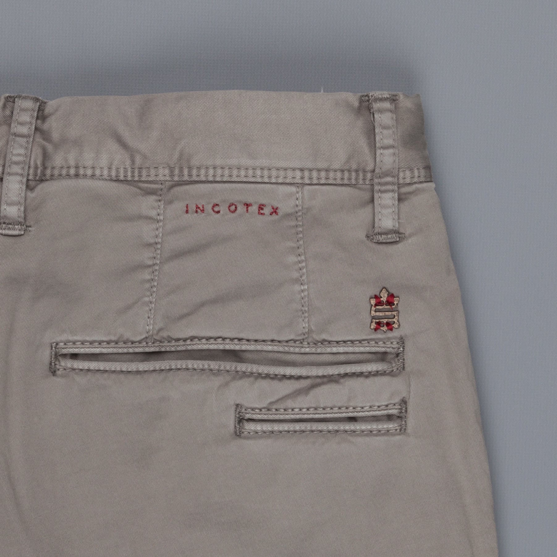 Incotex Slacks 1st619X Stretch Chino Grigio Chiaro Frans Boone Store