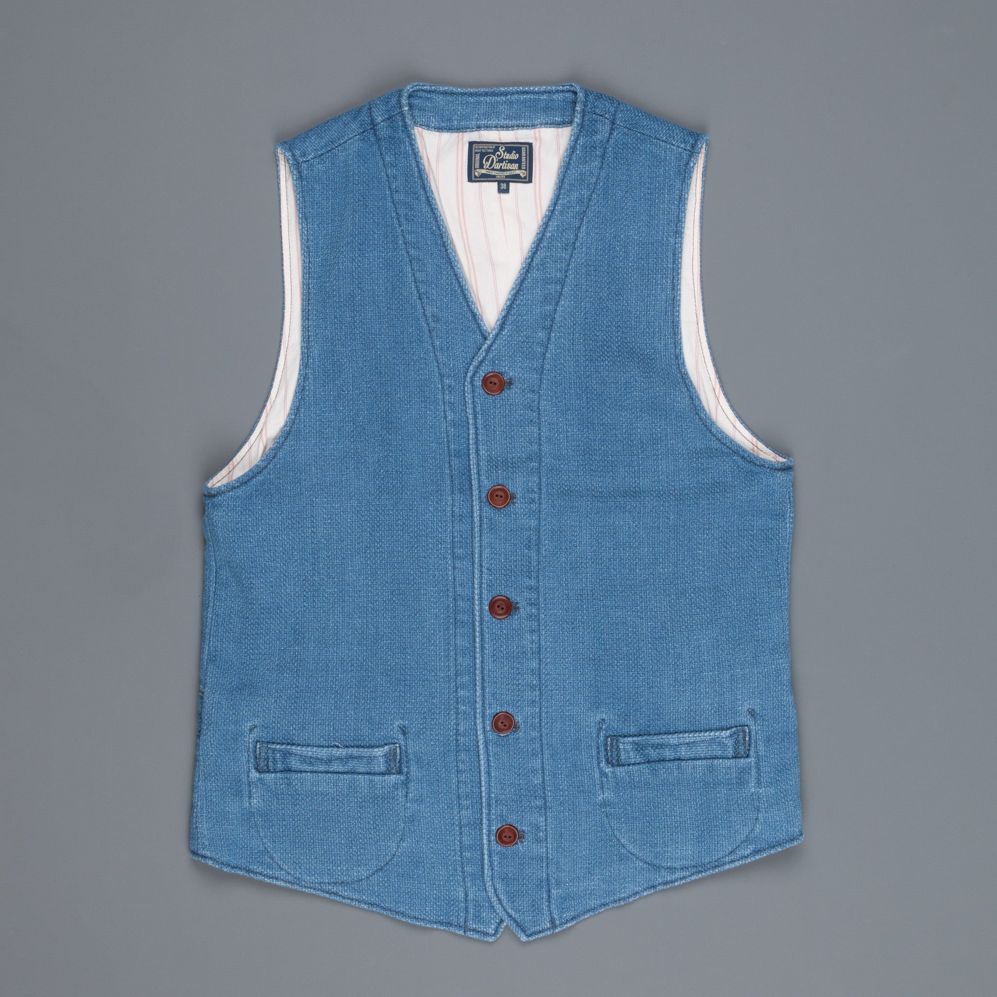 Studio D'Artisan indigo dyed waistcoat model 4413U – Frans Boone Store