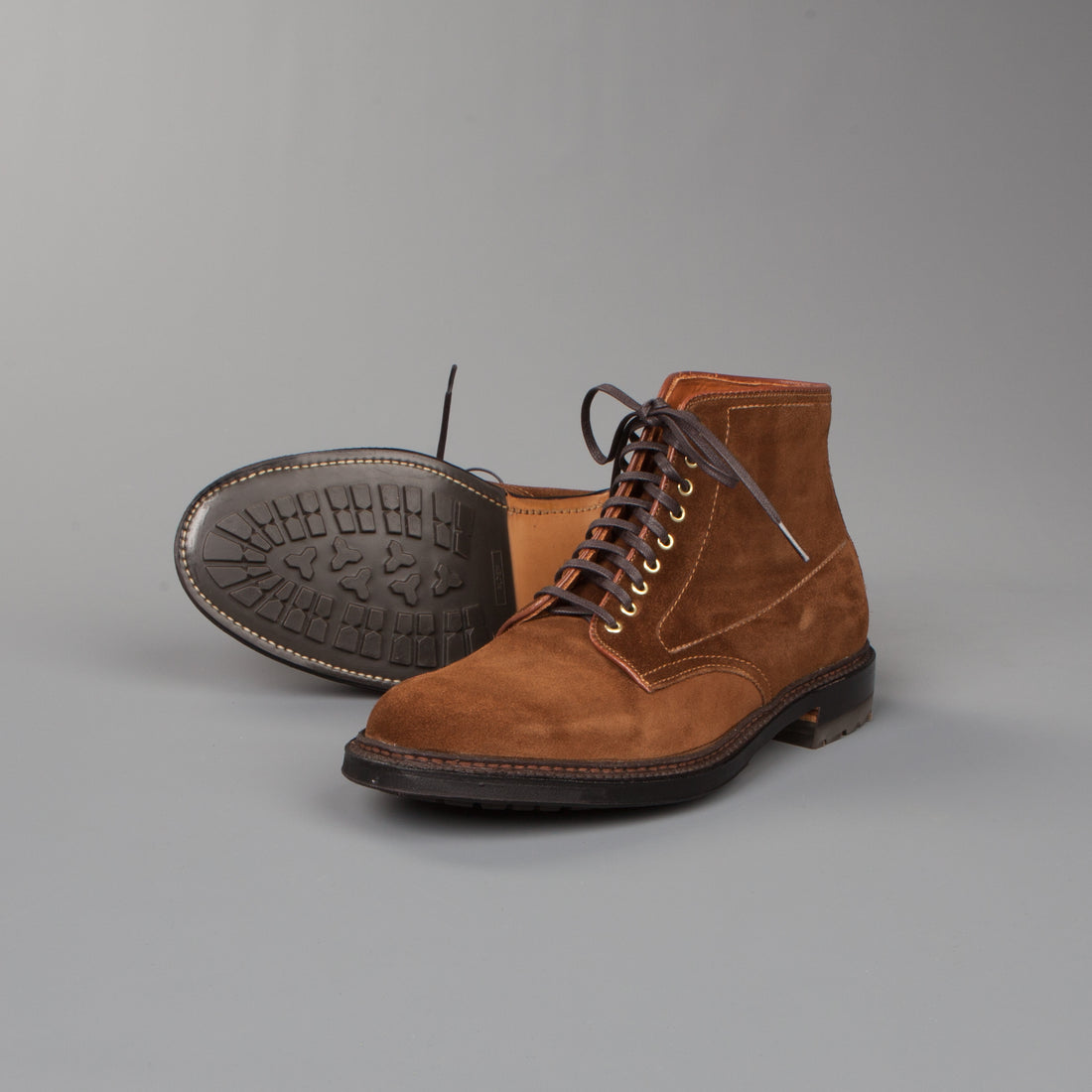 Alden Snuff Suede Barrie last plain toe boot