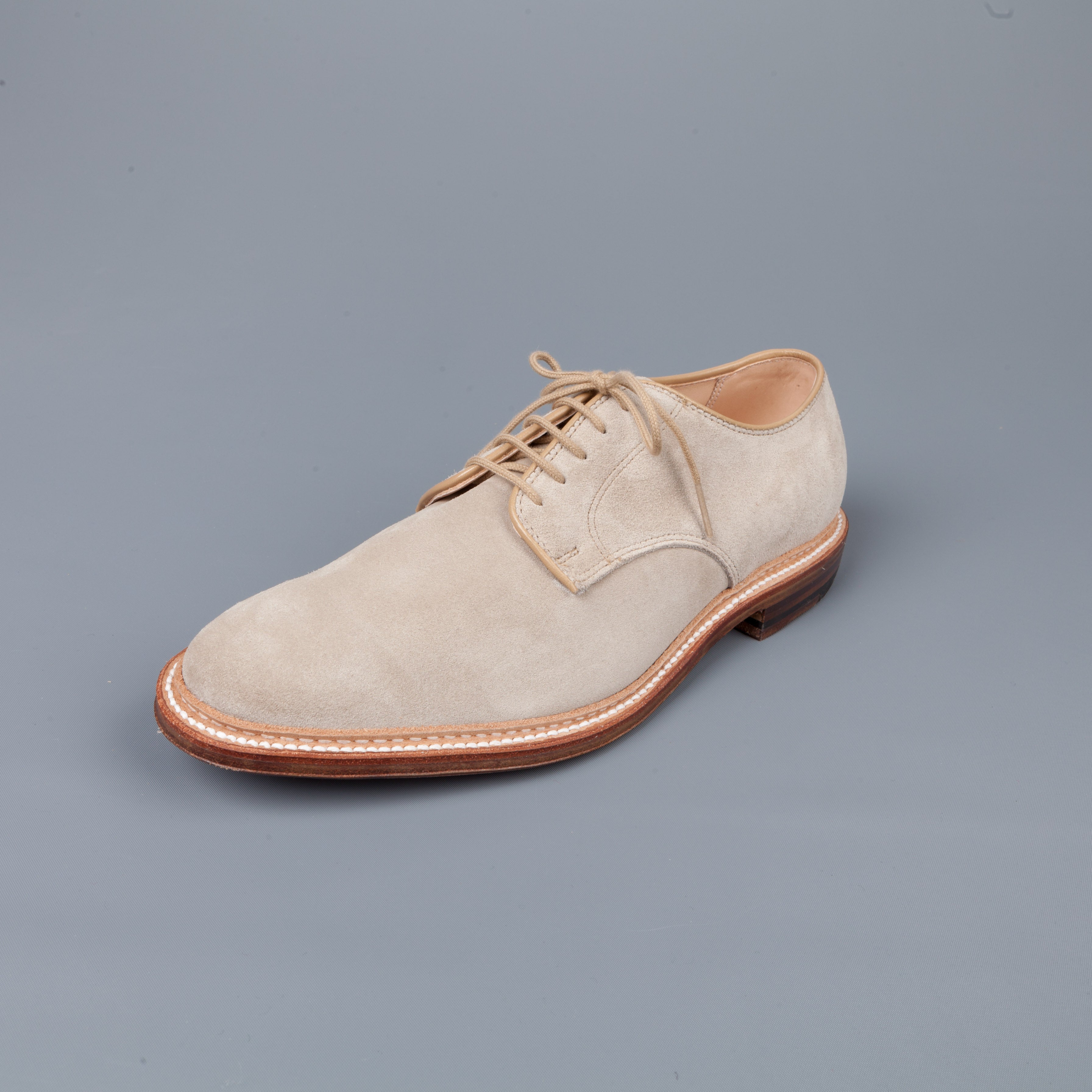 Alden plain cheap toe blucher suede